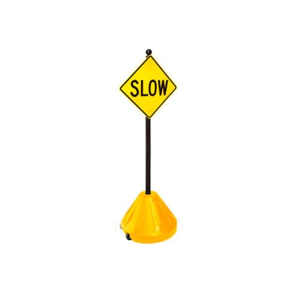 Joseph Struhl Co Magic Master XL-PP3-72-Y XL-Portable Pole Rolling Sign Base, 72" Pole, Yellow XL-PP3-72-Y - main